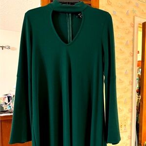 Green Fall/Holiday/Winter bellsleve  dress